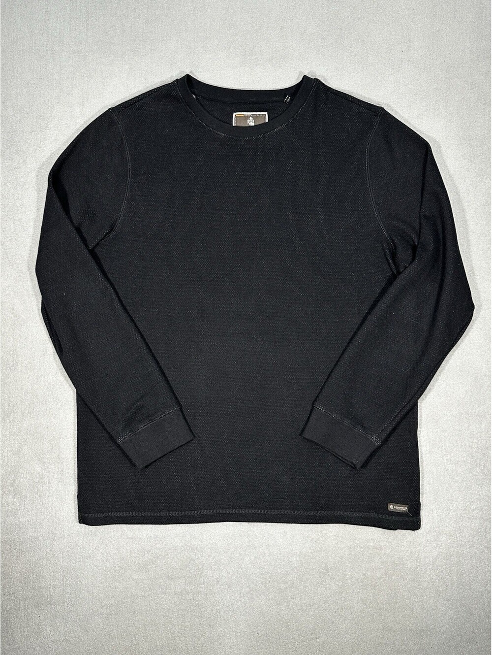 Legendary Outfitters Thermal Waffle Knit Shirt Mens XL Black Long Sleeve